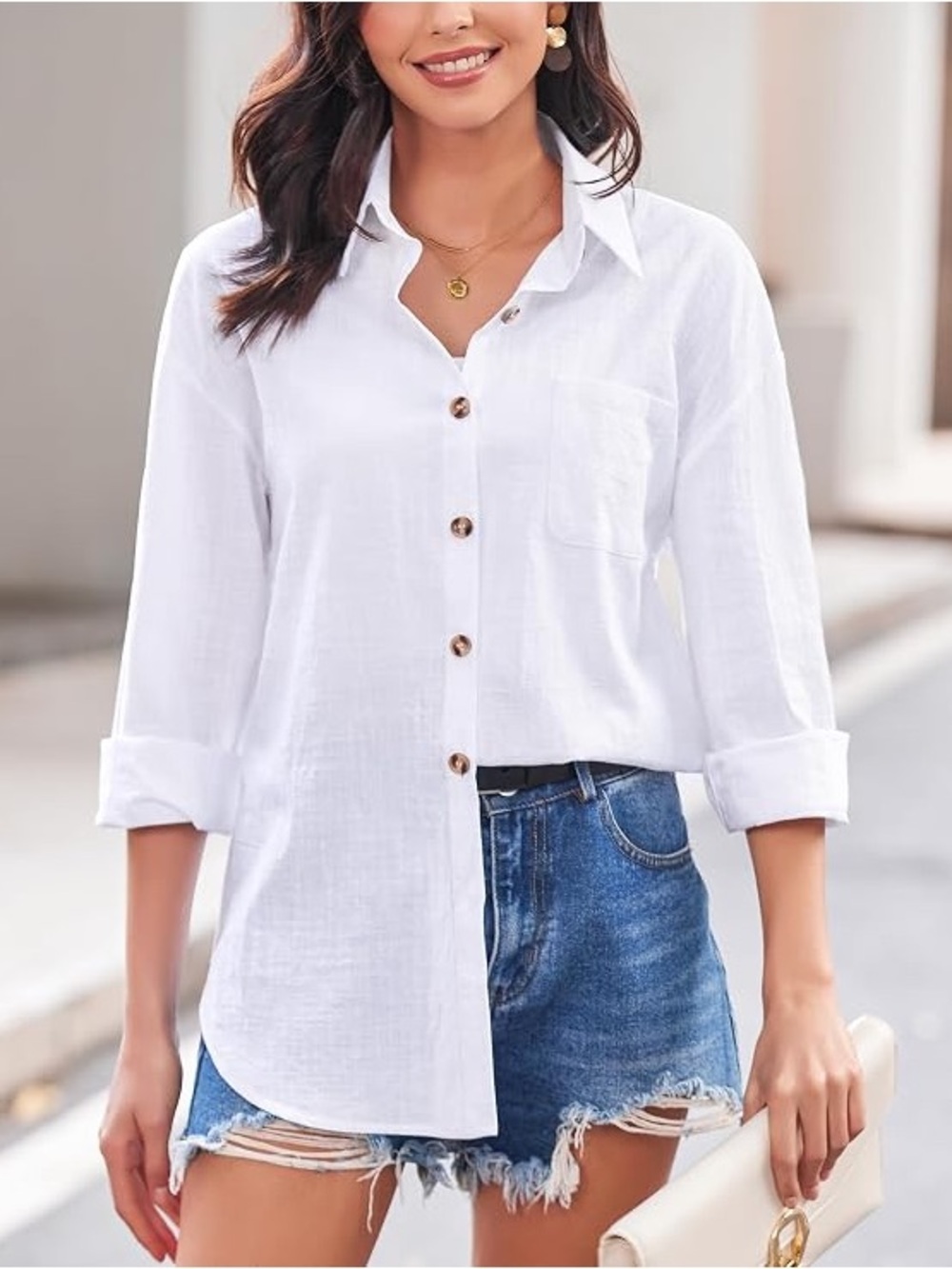 White Button-Down Shirt